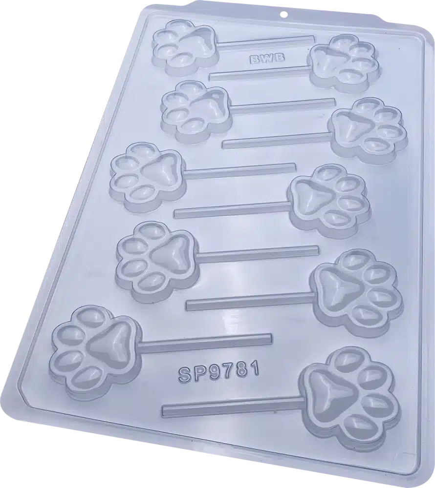 Chocolade mal hondenpoot lolly bij cake, bake & love 5 Chocolade mal hondenpoot lolly