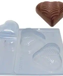 Alternative view of Chocolade mal Hart met Veren Textuur