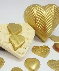 Chocolade mal Hart met Veren Textuur