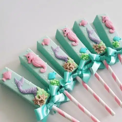 Chocolade mal rechte lollipop