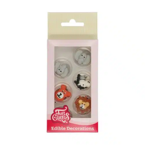 Funcakes suikerdecoratie safari dieren set/12