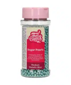 FunCakes Suikerparels Medium Metallic Blauw 80 g