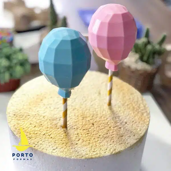 Chocolade mal geometrische ballon bij cake, bake & love 6 Chocolade mal geometrische ballon - afbeelding 2