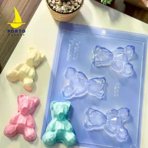 Chocolade mal geometrische beertjes