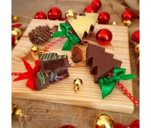 Chocolade mal kerstboom lolly - afbeelding 3