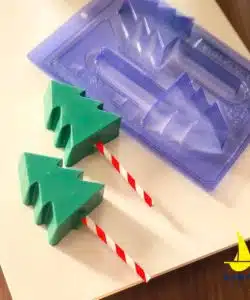 Chocolade mal Kerstboom Lolly