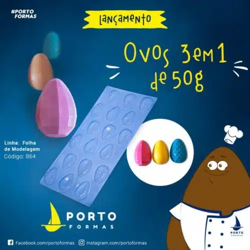 Chocolade mal paasei 3 designs - afbeelding 2