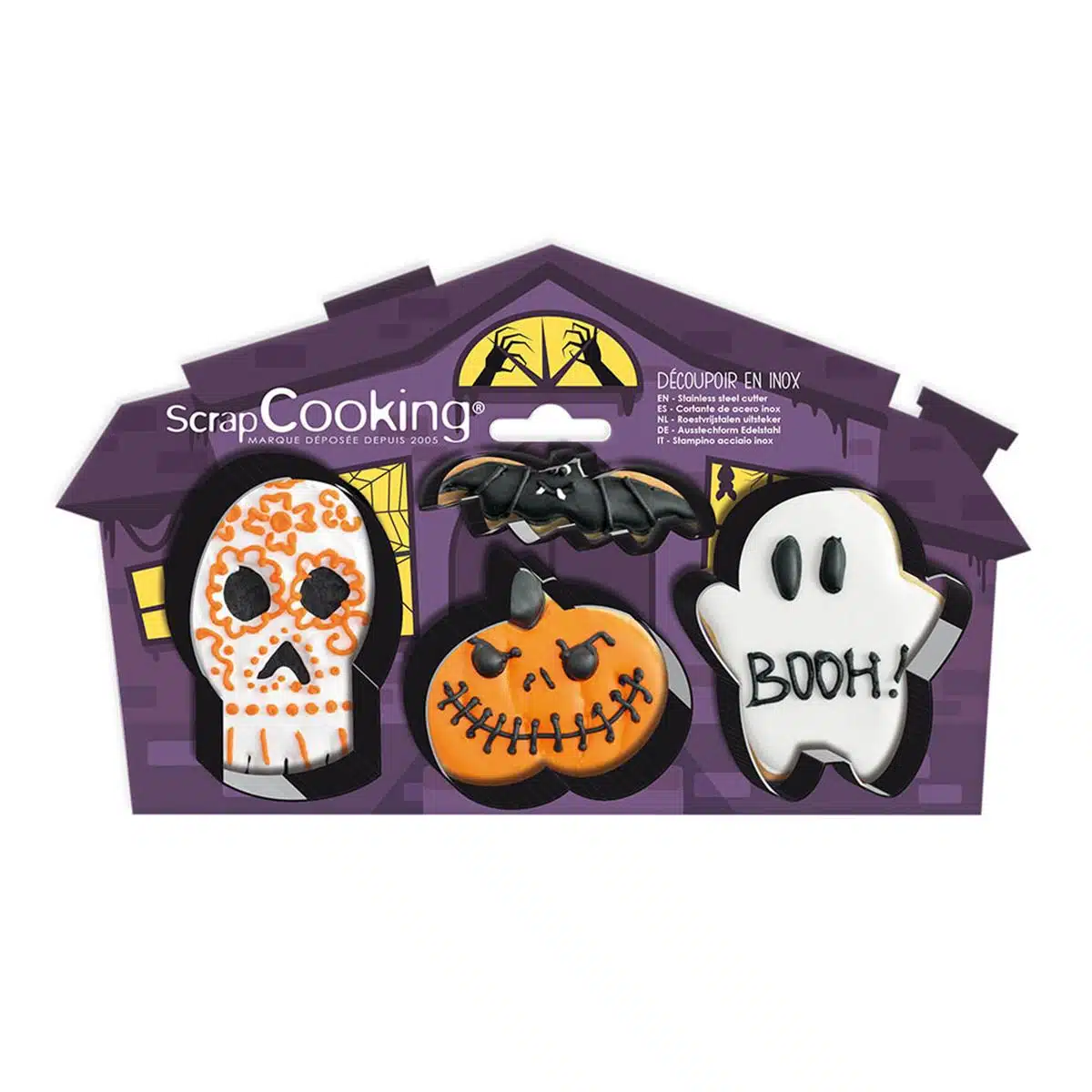 Scrapcooking cookie cutter halloween set/4 bij cake, bake & love 5 Scrapcooking cookie cutter halloween set/4