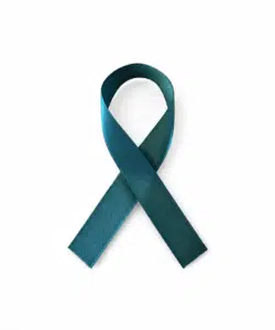 Lint per meter 1,5 cm breed - Steel Blue/Turquoise