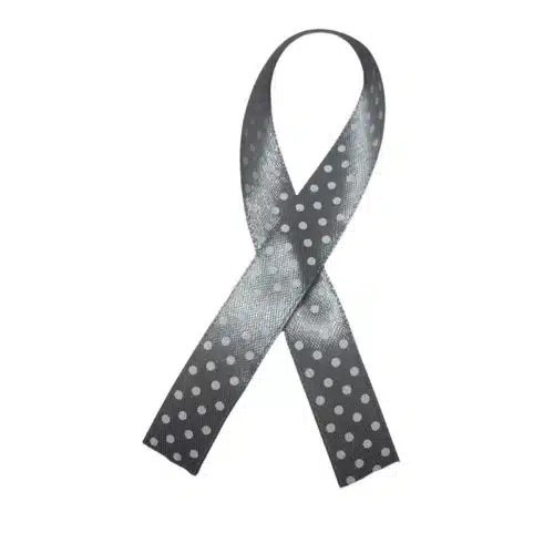 Lint per meter 1,5 cm breed - stip donker grijs
