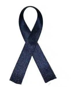 Lint per meter 1,5 cm breed - Blauw Glitter