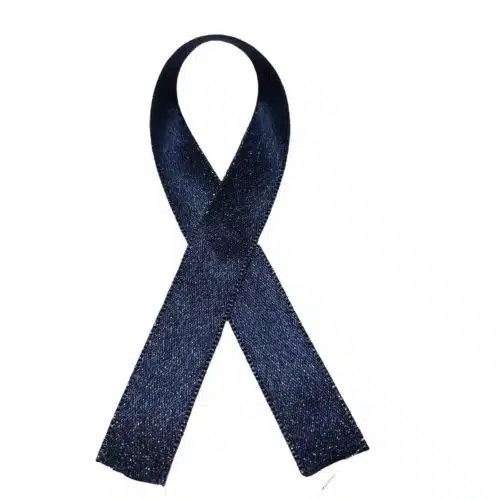 Lint per meter 1,5 cm breed - blauw glitter