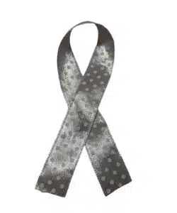 Lint per meter 1,5 cm breed - Stip Licht Grijs