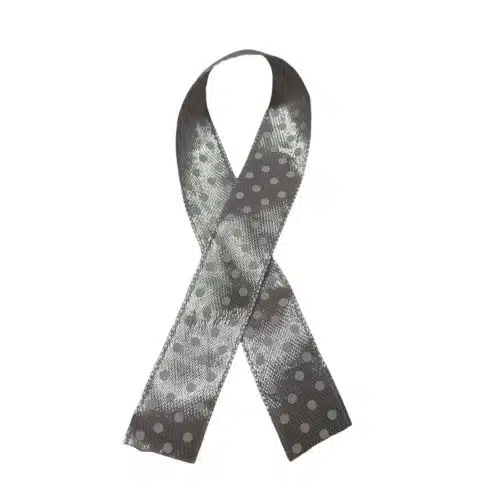 Lint per meter 1,5 cm breed - stip licht grijs