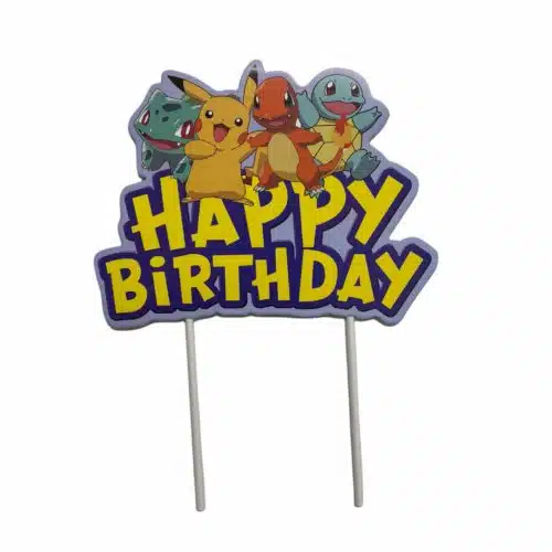 Pokemon happy birthday topper