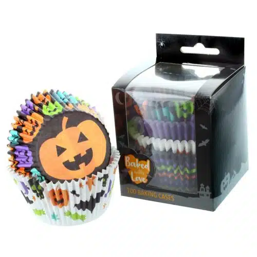 Baked with love baking cups trick or treat halloween pk/100