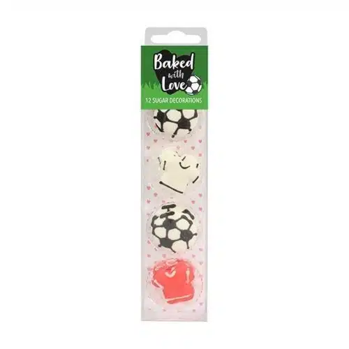 Baked with love suikerdecoratie voetbal & shirt pk/12