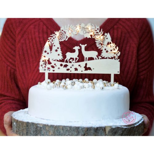 Scrapcooking cake topper led woodland bij cake, bake & love 9