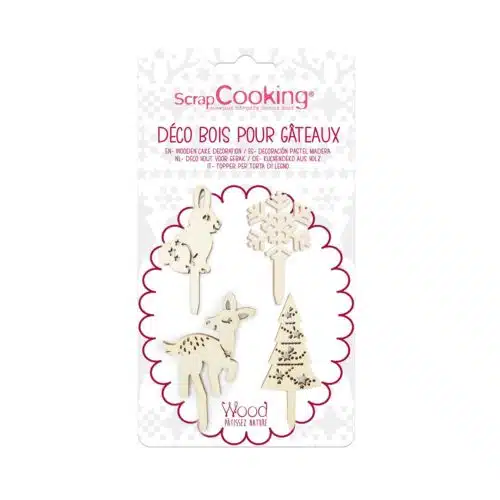 Scrapcooking cake toppers woodland set/4