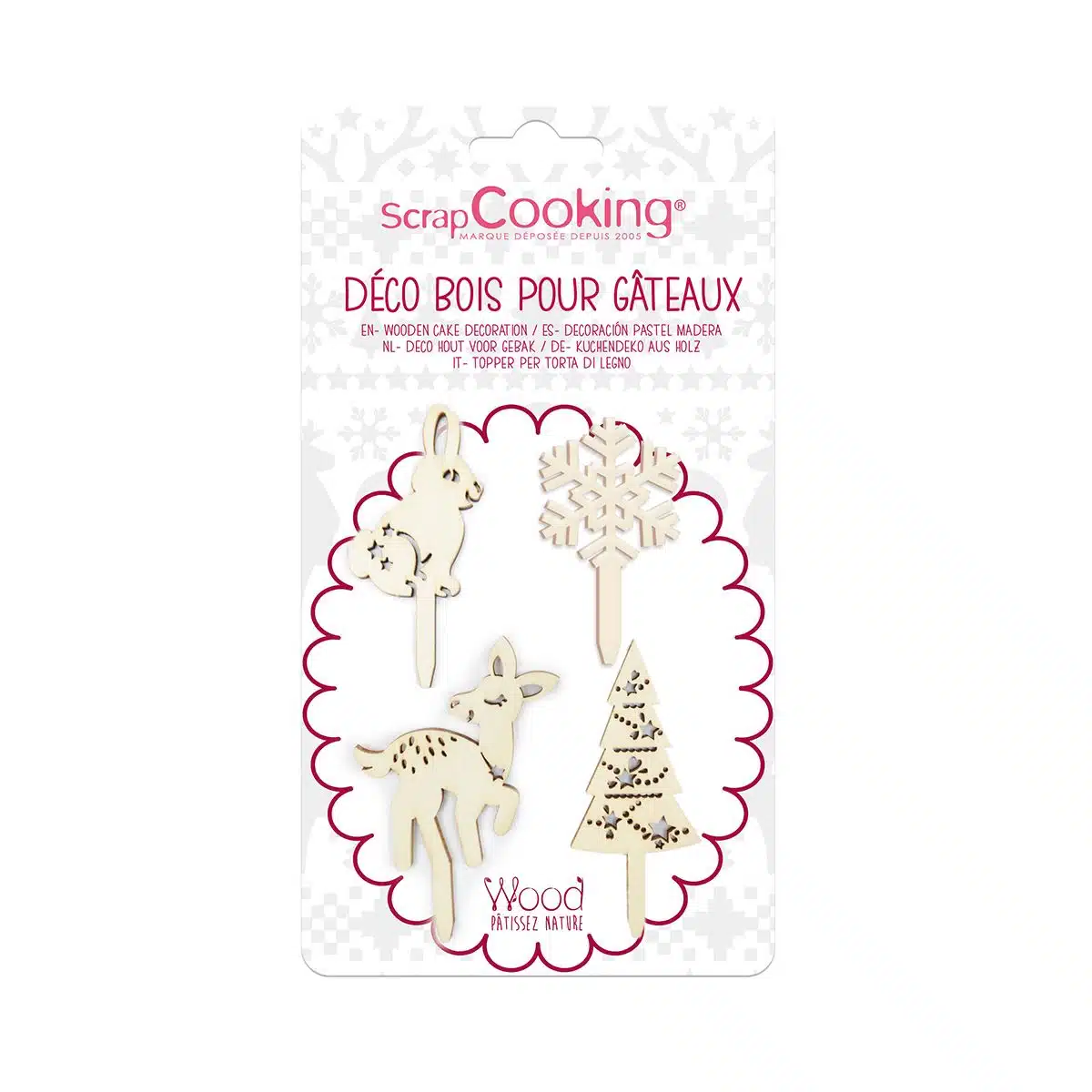 Scrapcooking cake toppers woodland set/4 bij cake, bake & love 5 Scrapcooking cake toppers woodland set/4