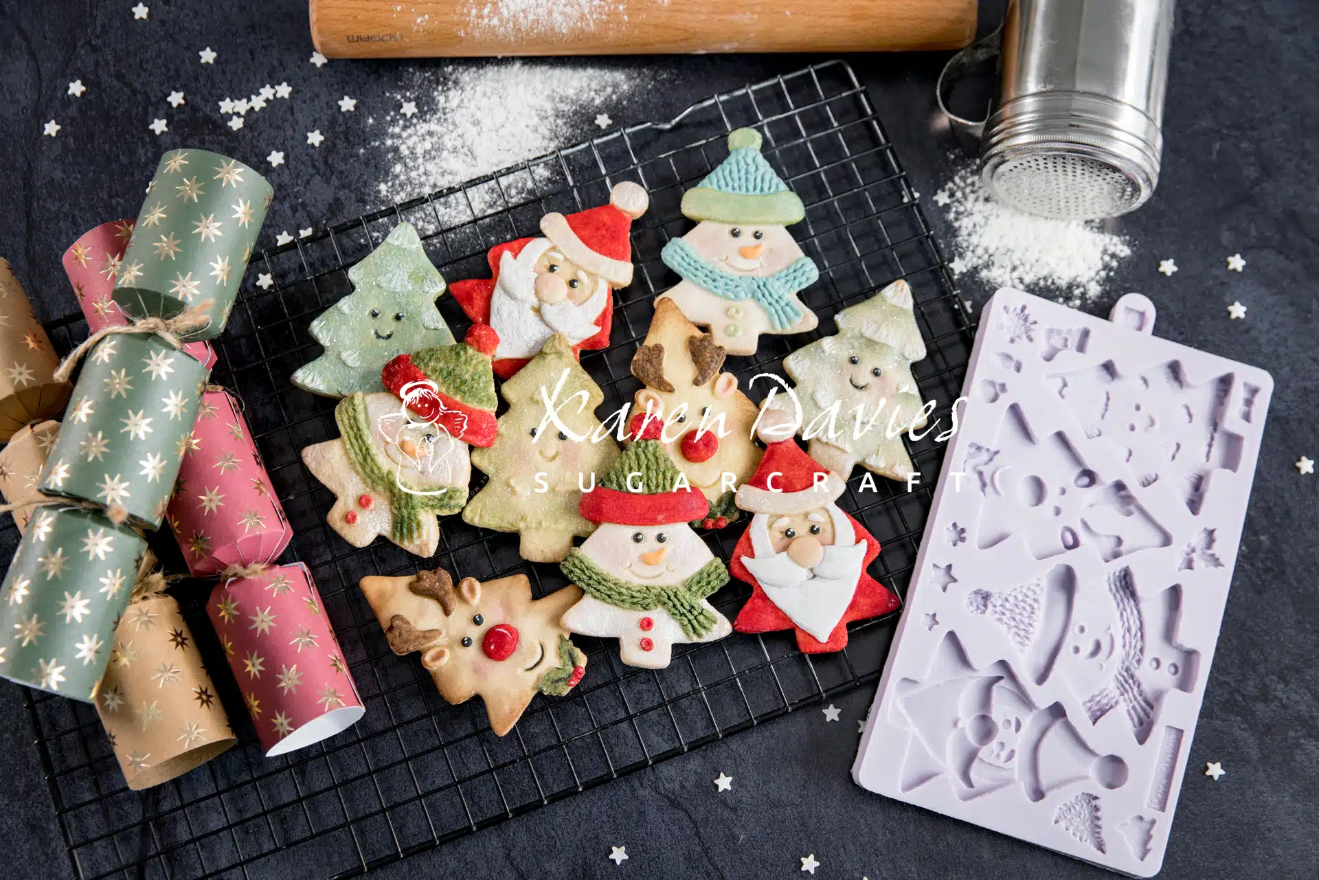 Karen davies mould – christmas tree characters bij cake, bake & love 5 Karen davies mould – christmas tree characters