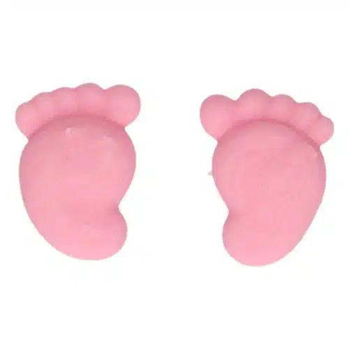 Funcakes suikerdecoratie baby voetjes roze set/16 - afbeelding 2