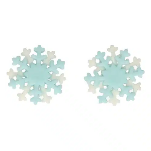 Funcakes fondant decoratie sneeuwvlokken set/12 - afbeelding 2