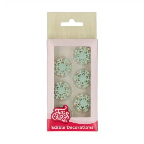 Funcakes fondant decoratie sneeuwvlokken set/12