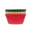 House of marie baking cups folie rood/groen/goud pk/36 bij cake, bake & love 1