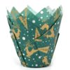 House of marie muffin cups tulp rendier groen pk/36 bij cake, bake & love 3