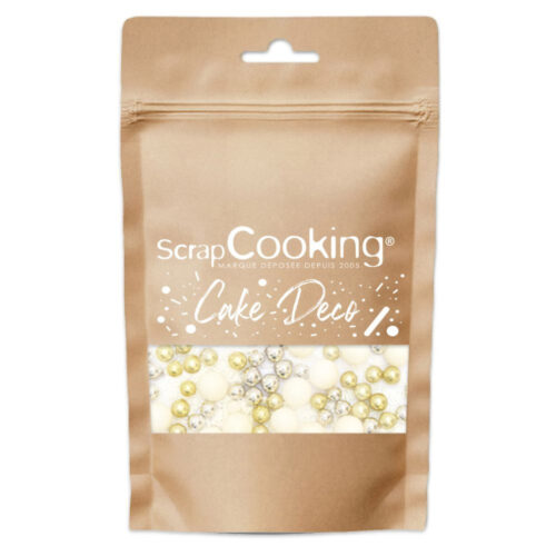Scrapcooking wit gouden sprinkles 80 gram