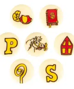 Sinterklaas mini chocolade rondjes 24 stuks