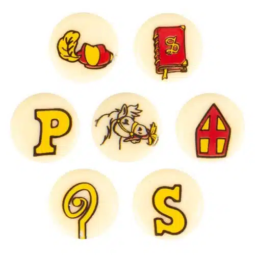 Sinterklaas mini chocolade rondjes 24 stuks