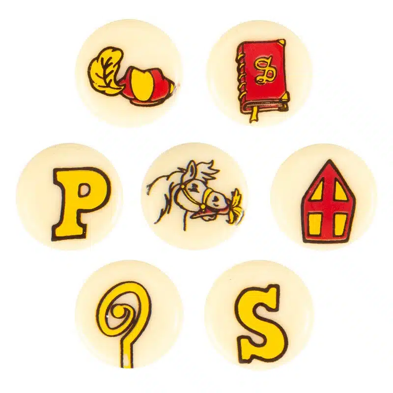 Sinterklaas mini chocolade rondjes 24 stuks bij cake, bake & love 5 Sinterklaas mini chocolade rondjes 24 stuks