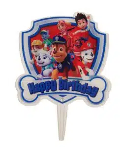 Caketopper Paw Patrol Happy Birthday schild