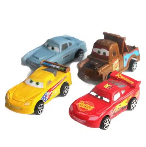 Plastic decoratieset cars set 4