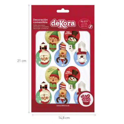 Dekora eetbare cupcake prikkers kerst - afbeelding 2