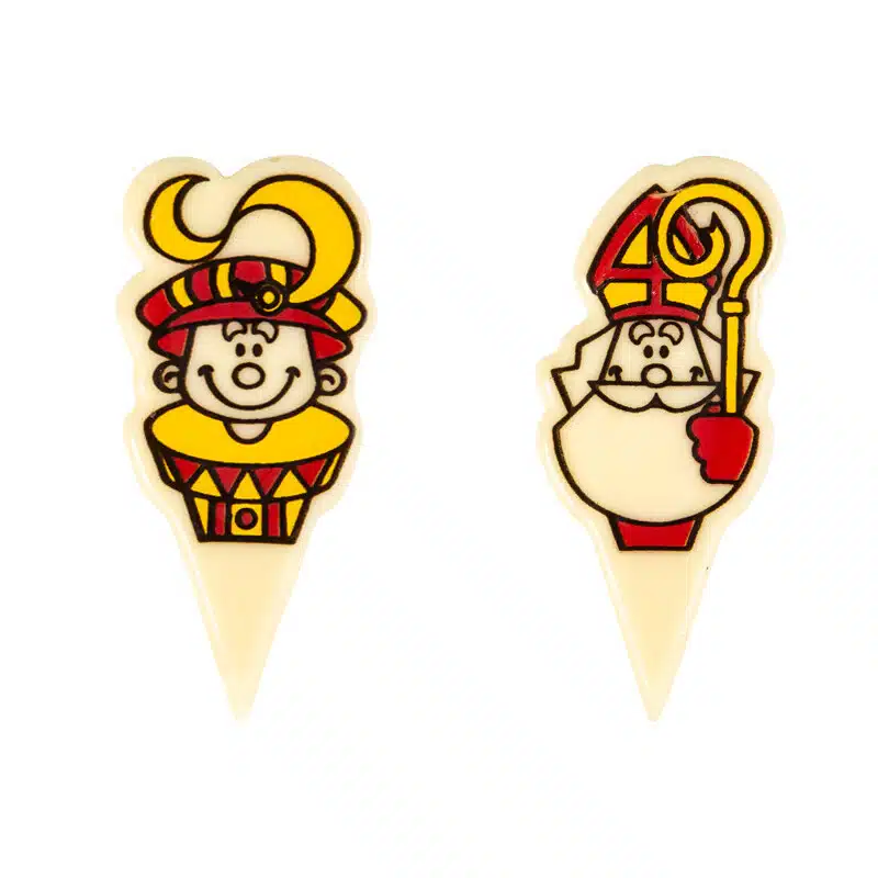 Sint & piet chocolade prikkers 10 stuks bij cake, bake & love 5 Sint & piet chocolade prikkers 10 stuks