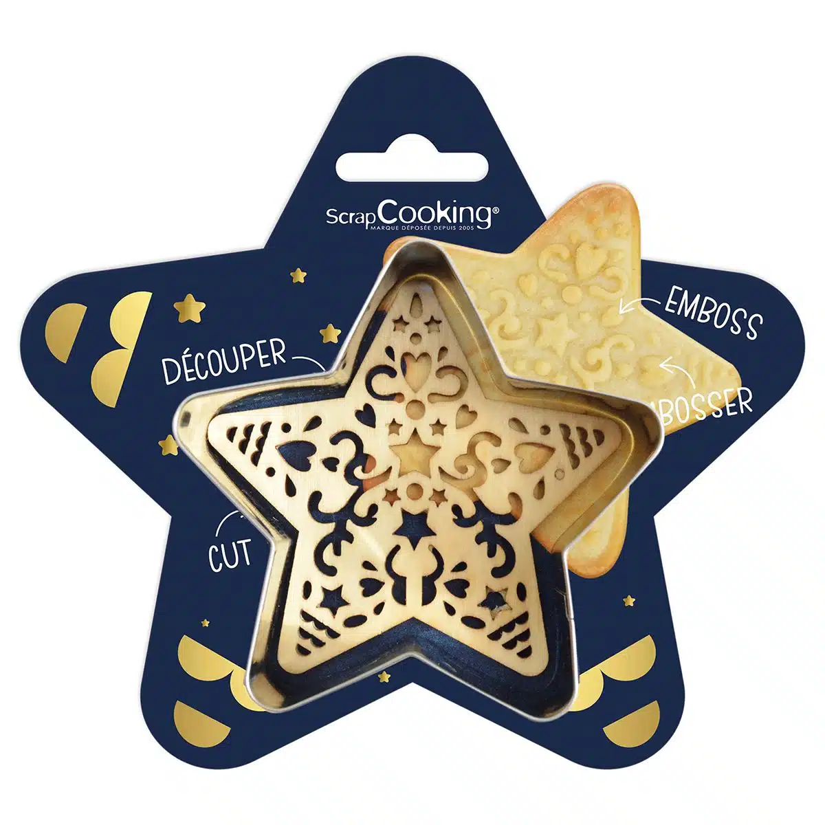 Scrapcooking cookie cutter & embosser ster bij cake, bake & love 5 Scrapcooking cookie cutter & embosser ster