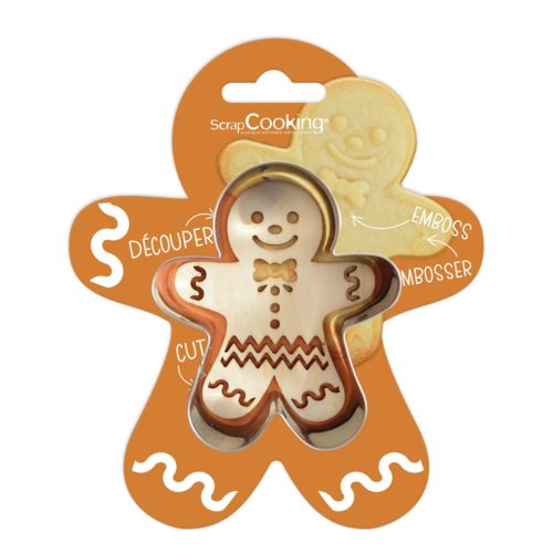 Scrapcooking cookie cutter & embosser gingerbread man bij cake, bake & love 5