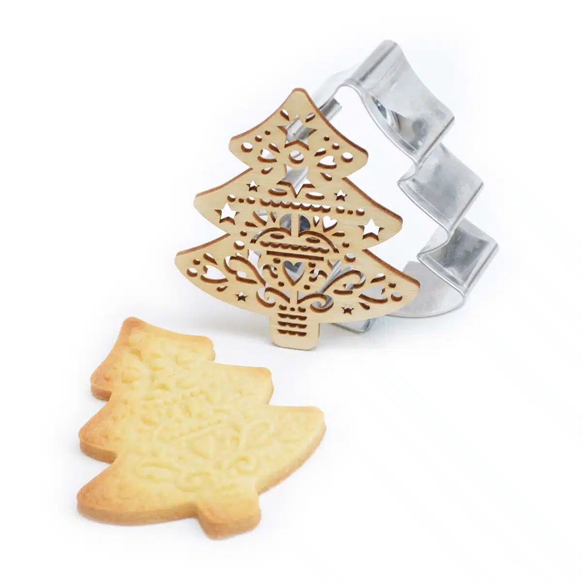 Scrapcooking cookie cutter & embosser kerstboom bij cake, bake & love 6 Scrapcooking cookie cutter & embosser kerstboom - afbeelding 2
