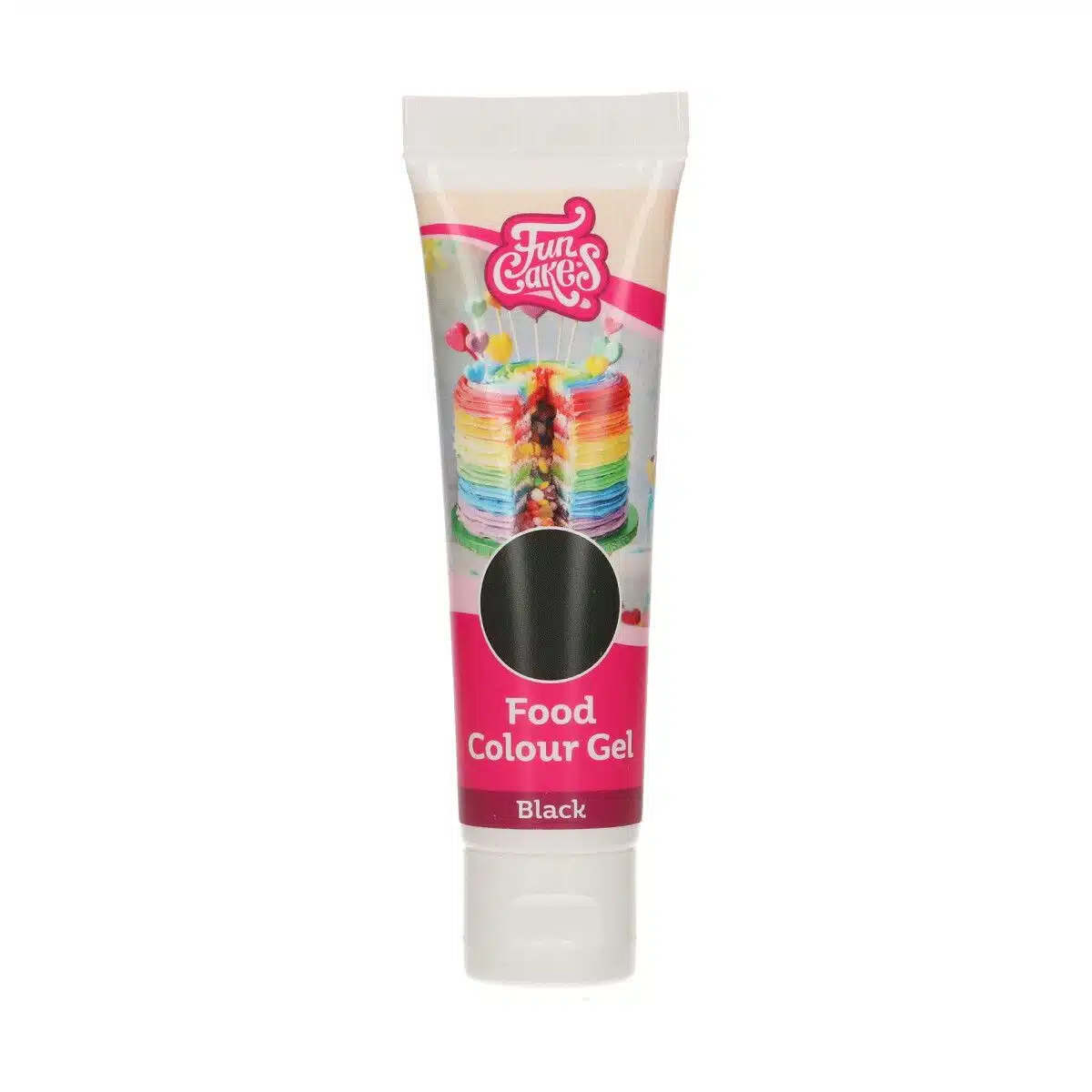 Funcakes food colour gel zwart 30 g bij cake, bake & love 6 Funcakes food colour gel zwart 30 g - afbeelding 2