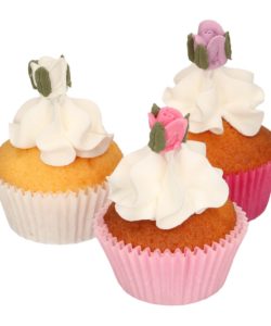 Funcakes suikerdecoratie rozen met blaadjes set/16 bij cake, bake & love 10