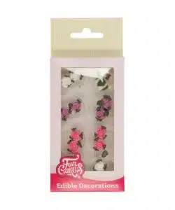 FunCakes Suikerdecoratie Rozen met Blaadjes Set/16