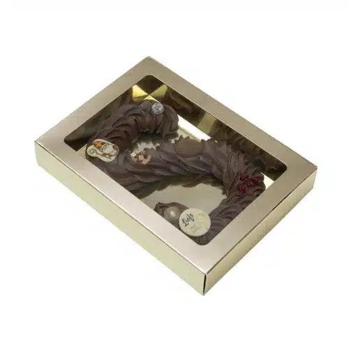 Brownie/chocoladeletter doos goud - afbeelding 2