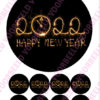 Happy new year goud-zwart klok 18 cm + 8 cupcakes bij cake, bake & love 1