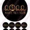 Eetbare taartprint happy new year goud-zwart klok - 18 cm rond + 8 cupcake rondjes bij cake, bake & love 4 Eetbare taartprint happy new year goud-zwart klok - 18 cm rond + 8 cupcake rondjes bij cake, bake & love 3