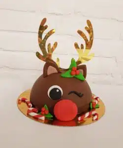 Alternative view of Rudolf The Rednose Reindeer Taartje Pakket + stap-voor-stap instructiefilmpje (inclusief bakvorm)