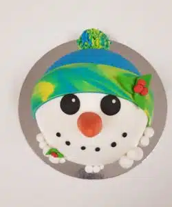 Alternative view of Sneeuwpop Taartje Pakket + stap-voor-stap instructiefilmpje (inclusief bakvorm)