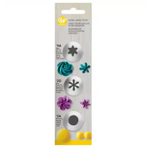 Wilton decorating tip set extra large #1m, #2d, #2a